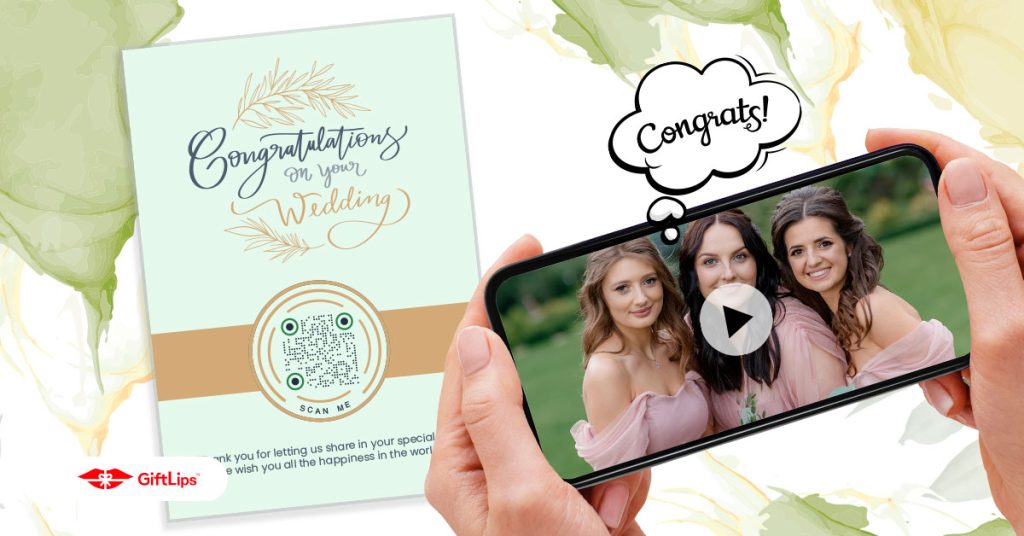 Wedding card with videos