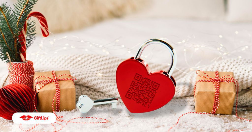 Engraved QR code for love lock