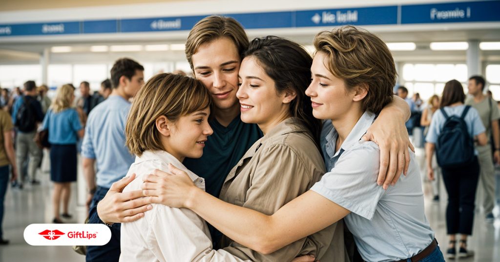 Saying goodbye to family