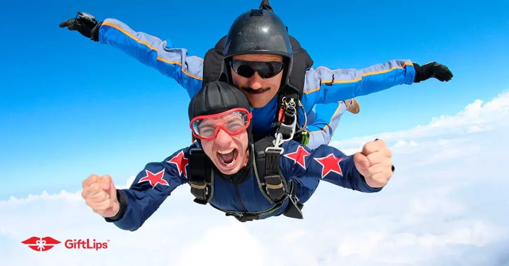 Exciting skydiving adventure for birthdays