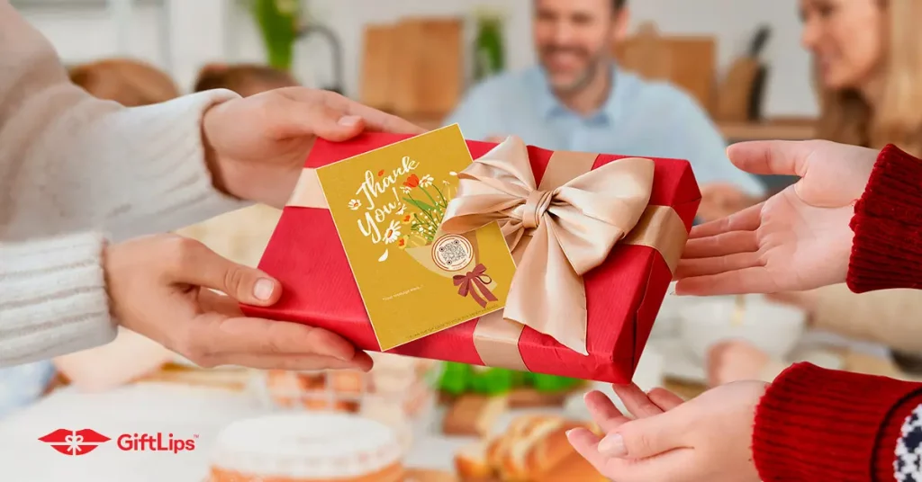 Gift card with presents